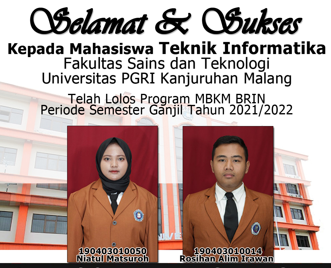 Dua Mahasiswa Prodi Teknik Informatika Unikama Lolos Program MBKM BRIN LIPI